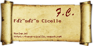 Füsüs Cicelle névjegykártya